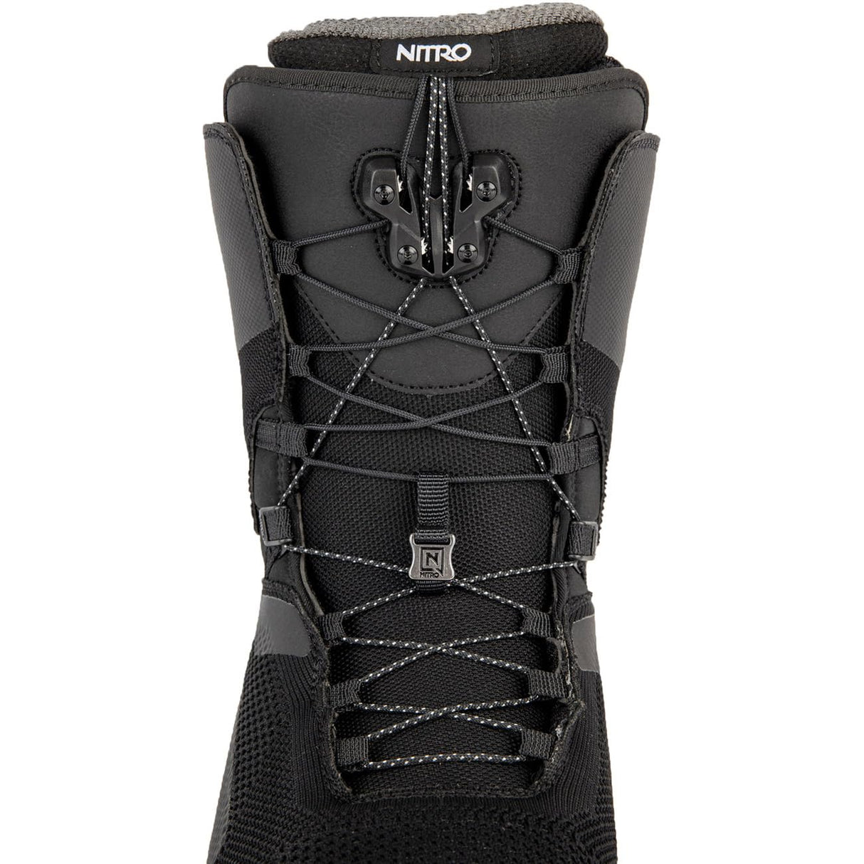 Nitro Skylab TLS '23 Splitboardboot All Mountain Freeride Premium Sistema de Cordones rápidos para Barcos Snowboard, Hombres, Negro auténtico, MP 27.5 // EU 42 // US 9,5