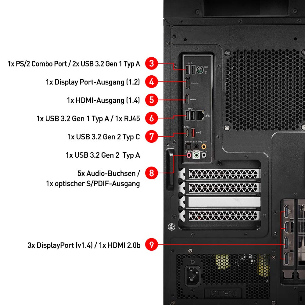 MSI Meg Infinite X 10SF-692DE - Ordenador de sobremesa (Intel Core i9-10900KF, RTX 2080 Ti Ventus GP, SSD de 2 TB + 3 TB HDD, 64 GB DDR4, Windows 10 Pro)