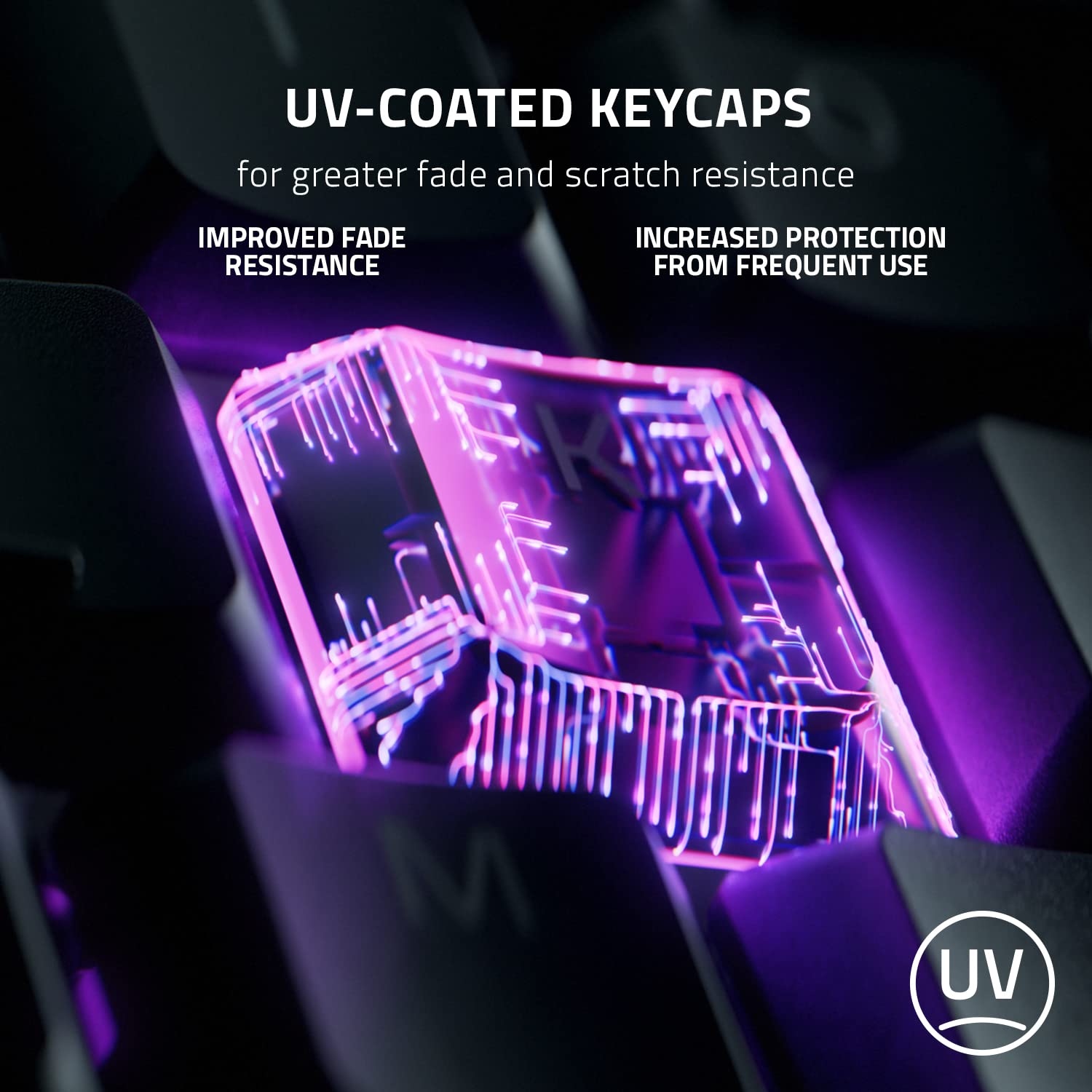 Razer Ornata V3 - Teclado para Juegos de Perfil Bajo (Interruptor Híbrido de Membrana Mecha, Teclas Recubiertas de UV, Reposamuñecas Magnético Suave al Tacto, RGB Chroma) Diseño US, Negro