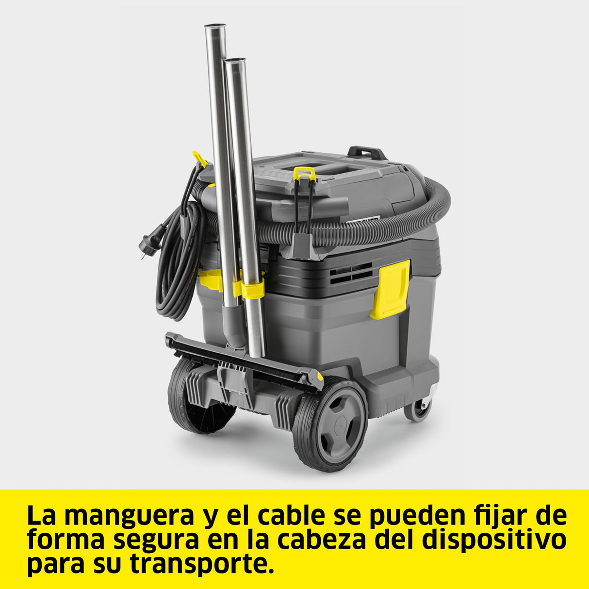 Kärcher Aspirador en seco y húmedo NT 30/1 Tact L, Potencia: 1380 W, depósito: 30 l, Manguera de succión: 2,5 m, Boquilla barredora de Suelos (360 mm), Boquilla para Ranuras