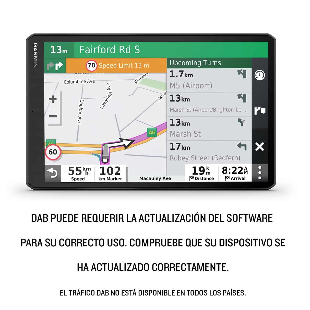 Garmin GPS para camión, Negro, 10" (25,7 cm)