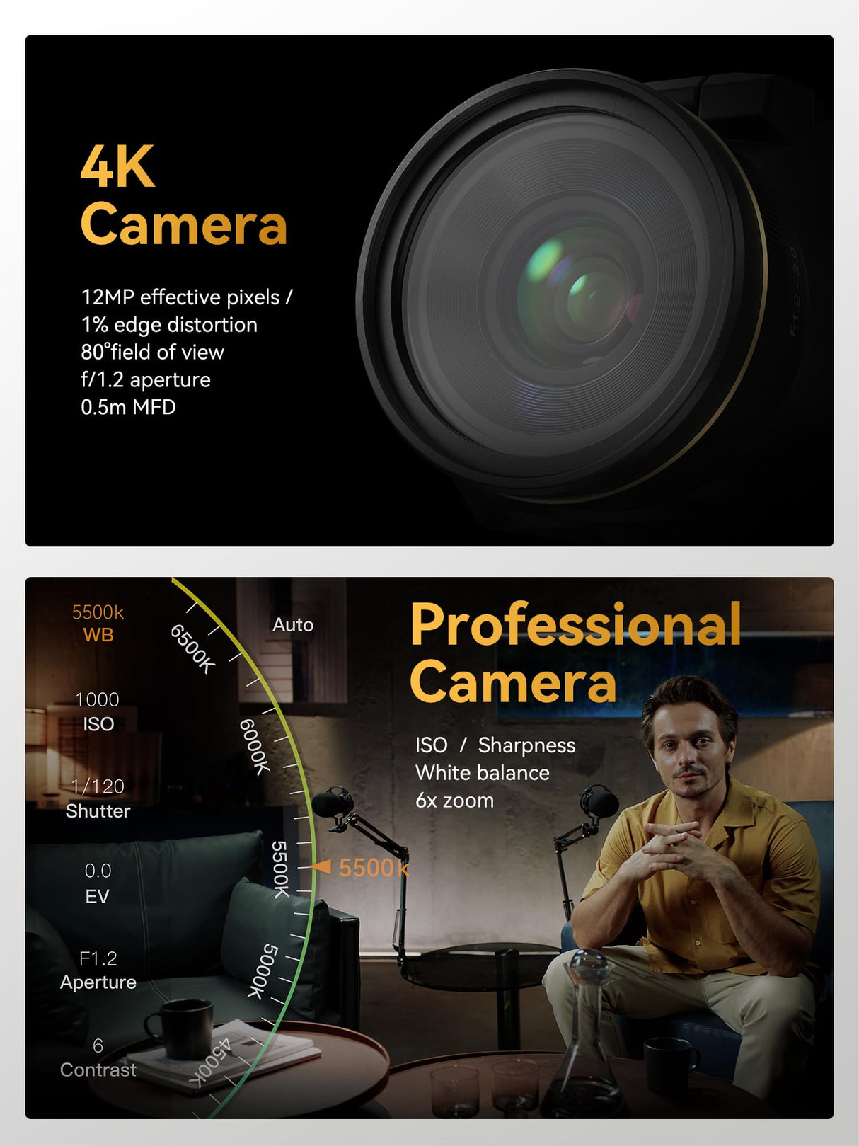Hollyland VenusLiv V2 Inalámbrico Live Streaming Cámara, 4K30p/RTMP/USB-C/HDMI Salida de vídeo, Stream LAN/Wi-Fi, para la instalación incorporada Tiktok/Youtube/Facebook/Twitch Live Streaming