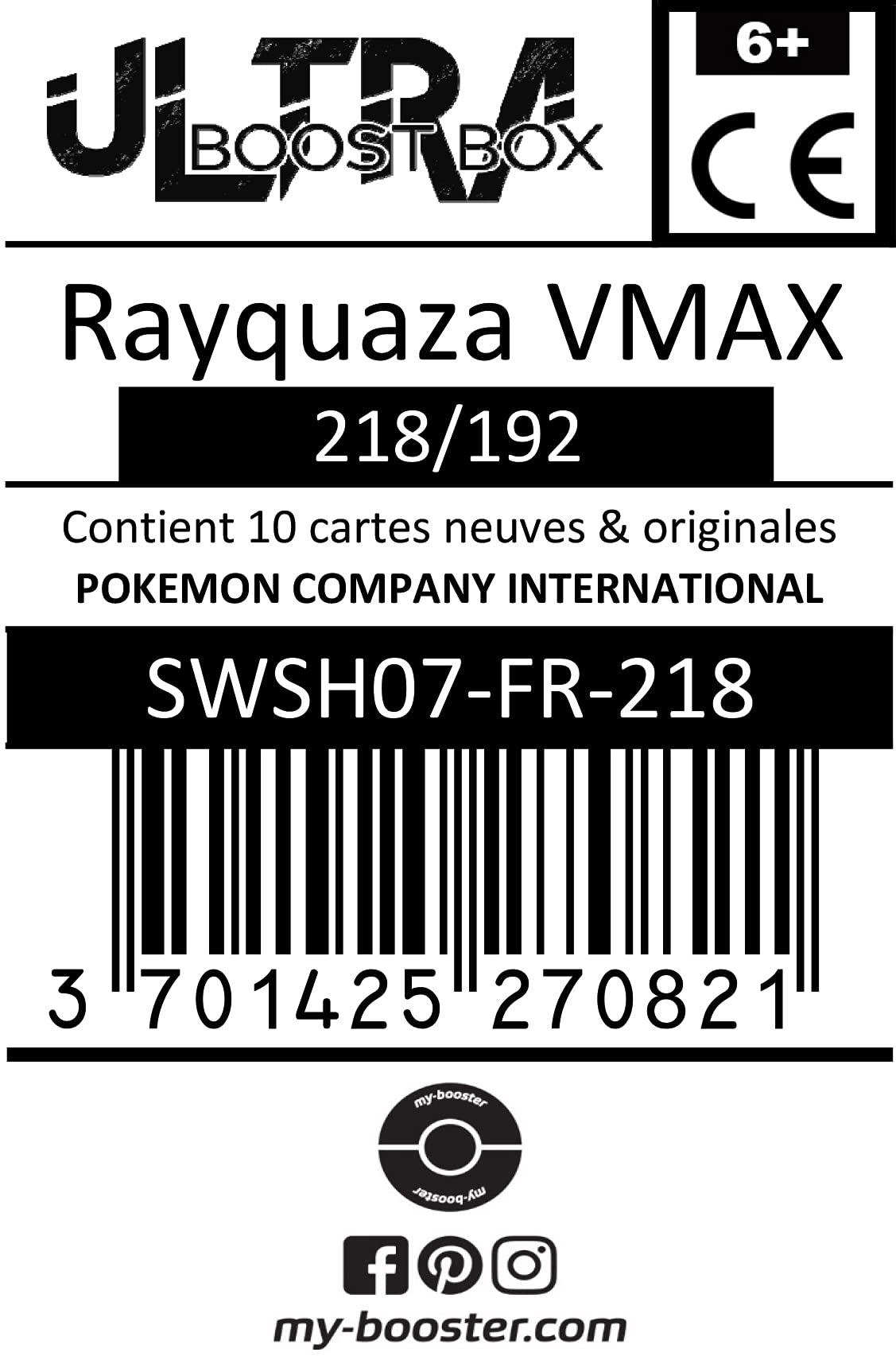 my-booster-SWSH07-FR-218 Company Cartas Pokémon (SWSH07-FR-218)