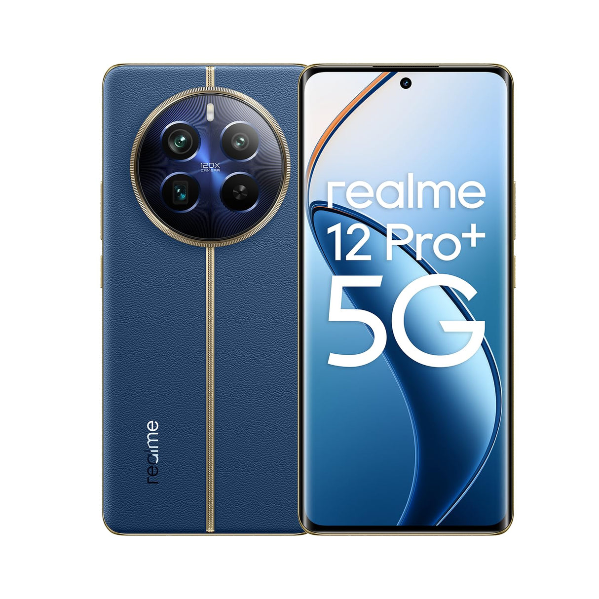 realme Teléfono Móvil 12 Pro+ 5G 8 + 256GB, Cámara periscopio para retratos, Sony IMX890 con OIS, Procesador Snapdragon 7s de 2ª generación 5G, Pantalla de visión curva de 120Hz, Submarine Blue