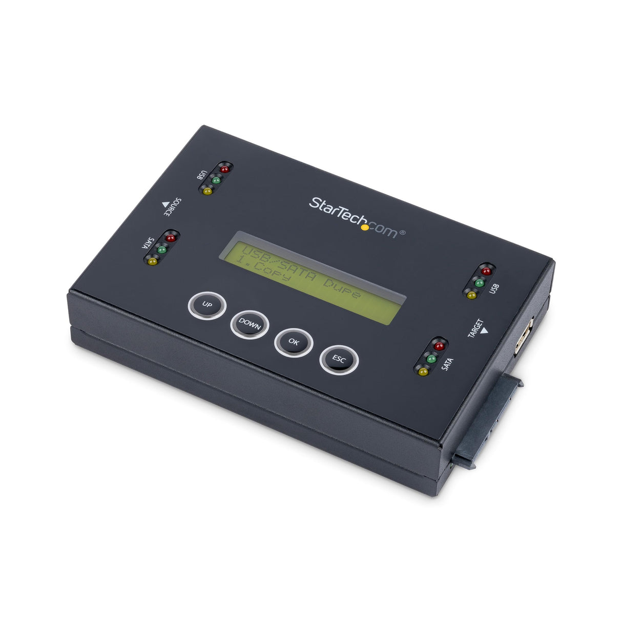 StarTech.com Clonador y Borrador Independiente 1:1 para Memorias USB y Unidades de Disco Duro y SSD SATA, con Pantalla LCD - TAA, Independiente del Sistema Operativo, SU2DUPERA11