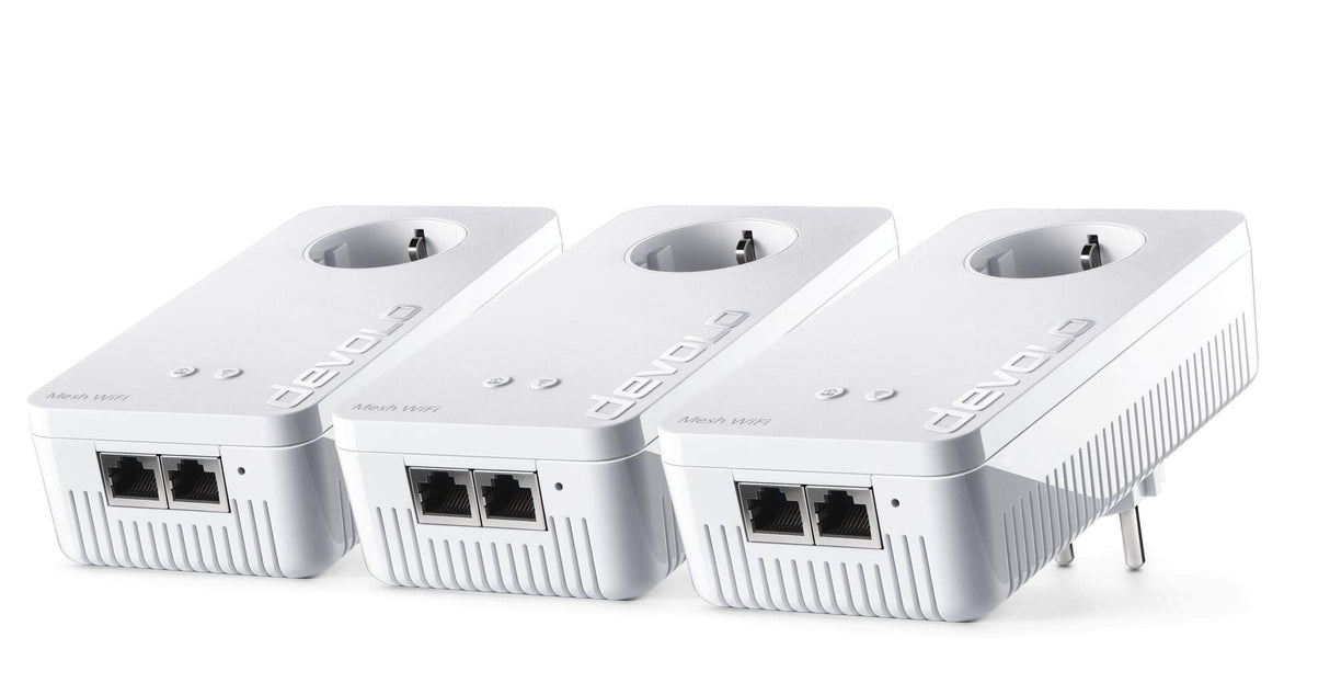 Devolo Mesh WiFi 2 1200 AC: 3 adaptadores Wi-Fi para Disfrutar de una Wi-Fi Mesh en Todas Las Habitaciones de la casa, Ideal para Streaming (8764)