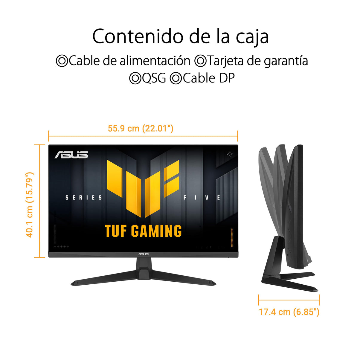 ASUS TUF Gaming VG259Q5A Monitor Gaming de 24.5", Full HD (1920 x 1080), 200 Hz, Fast IPS, ELMB, 0.3 ms GTG (mín), Altavoces estéreo, DisplayWidget Center