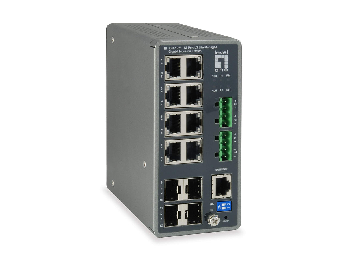 LevelOne Switch 8x GE Igu-1271 4Xgsfp 8Xpoe