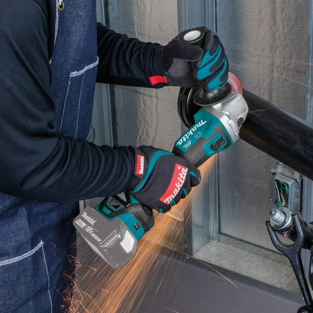 Makita DGA513RTJ Amoladora Angular 18V LXT 125/115 mm BL 2x5.0Ah MAKPAC