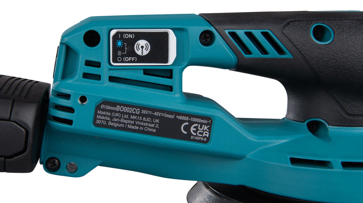 Makita BO002CGZ 40V Max Li-ion XGT 150mm Lijadora orbital aleatoria sin escobillas, baterías y cargador no incluidos