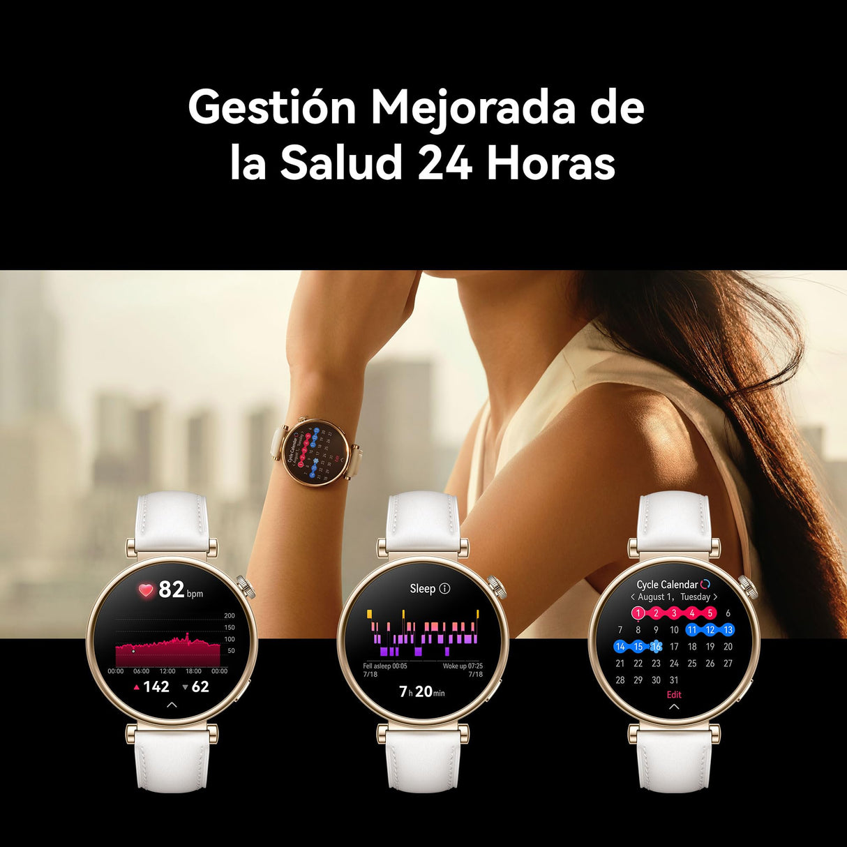HUAWEI WATCH GT 4 41mm Smartwatch, hasta 7 días de batería, iOS & Android, gestión de calorías, seguimiento profesional de la salud, SpO2, monitoreo de la frecuencia cardíaca, versión española, Blanco