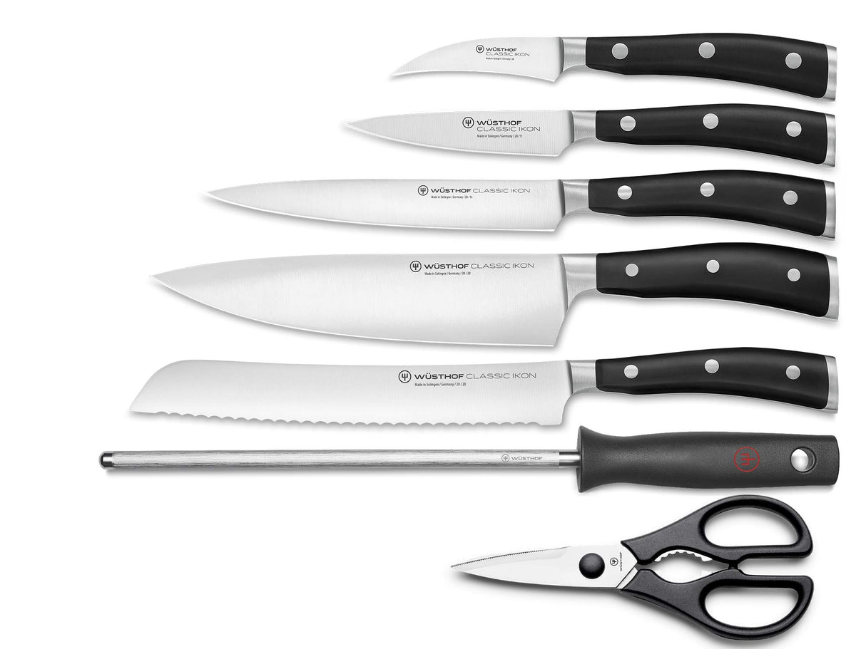 WÜSTHOF Classic Ikon Bloque cuchillos con 7 piezas
