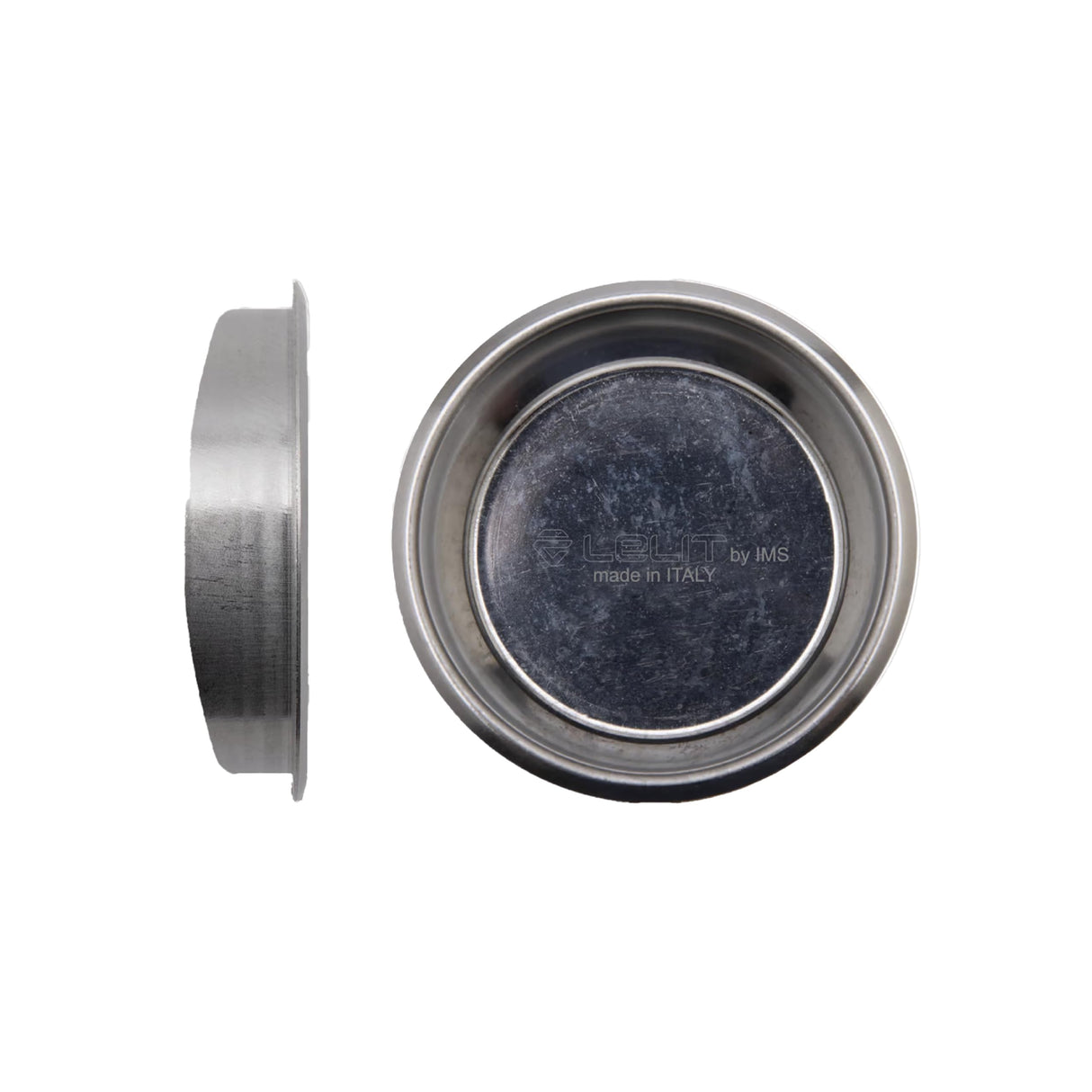 LELIT Portafiltro de 2 Vías LELIT58 - Pico Doble - Incluye Filtros de Acero Inoxidable - Mango de Madera - PLA582B - Plata/Madera de Nogal Negro