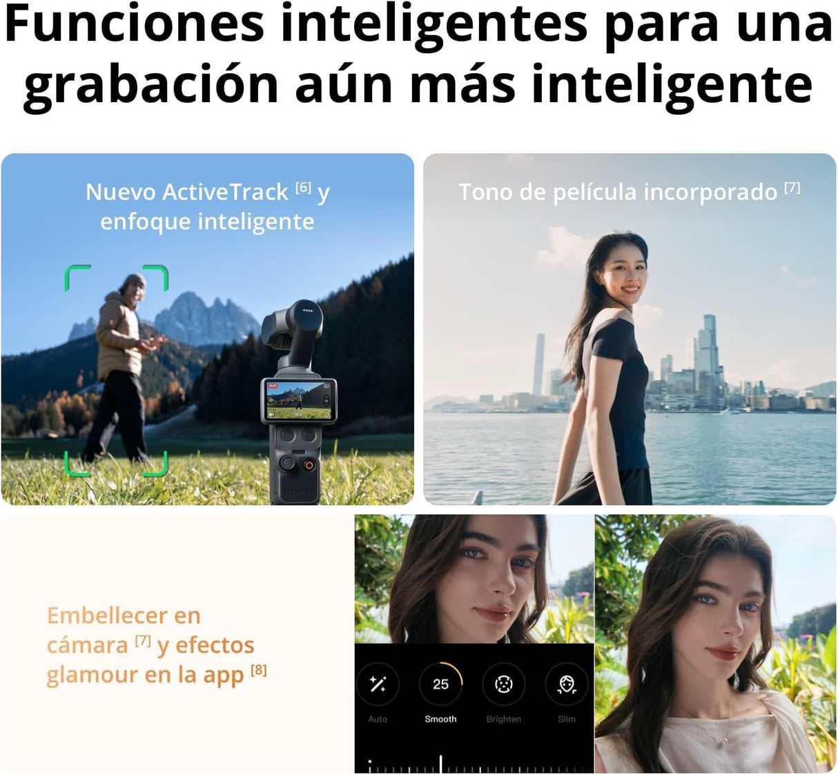 Pack para Creadores dji Osmo Pocket 4, cámara vlog de Bolsillo con Gimbal