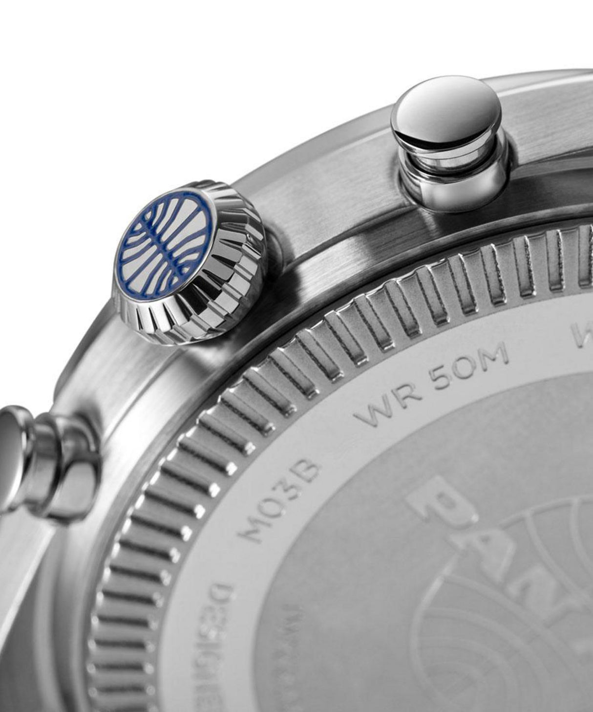 Timex Chronograph - Reloj de 42 mm para hombre, cuero marrón, esfera azul, caja de acero inoxidable TWG030000