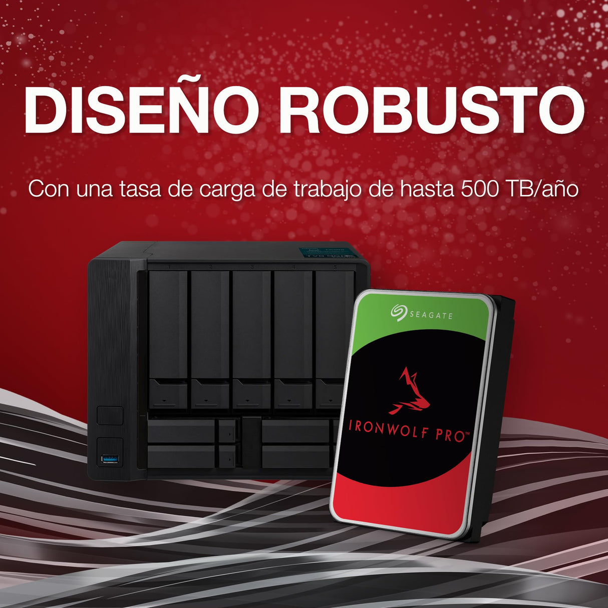 Seagate IronWolf Pro 28TB, Enterprise HDD NAS Interno, CMR, SATA a 6 GB/s, 7200 RPM, caché de 512 MB, Data Rescue Service (ST28000NTZ00)
