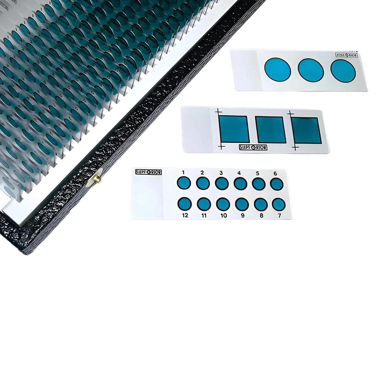 Marienfeld 100 portaobjetos para microscopios de adhesión de calcáreo con 12 campos de 5 mm de diámetro, 76 mm de profundidad, 26 mm de ancho, 1 mm de grosor