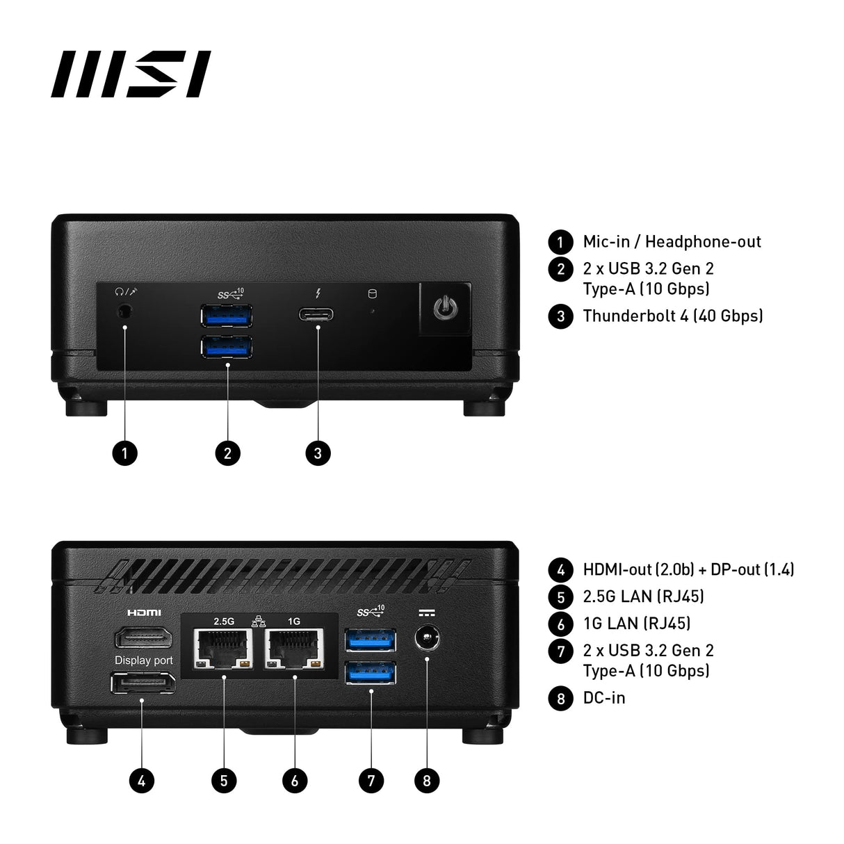 MSI Cubi 5 12M-020BDE (Schwarz, ohne Betriebssystem)