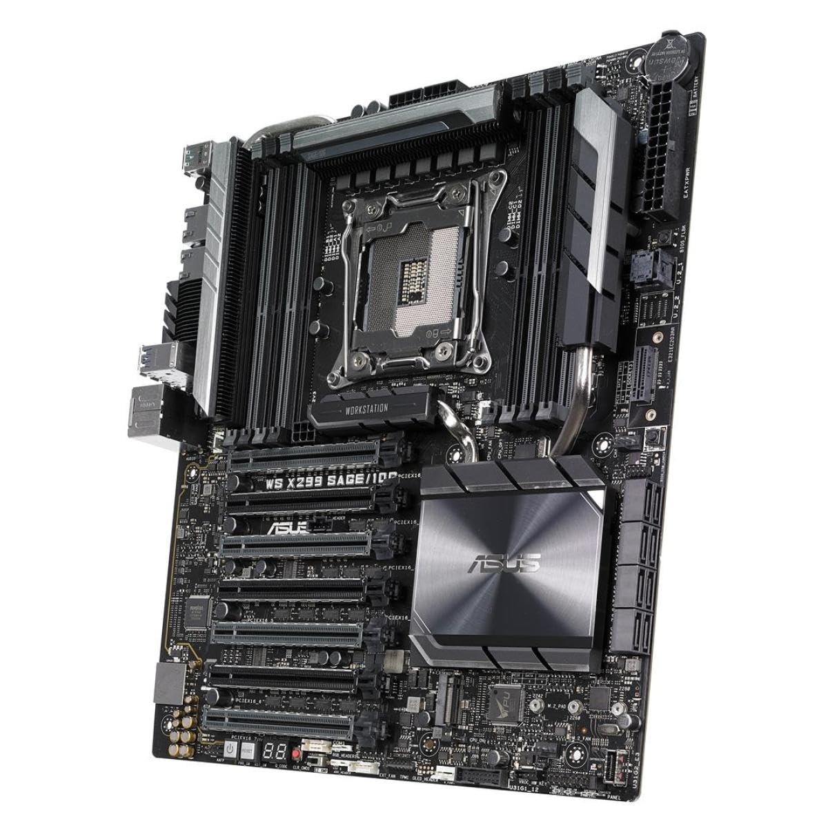 ASUS WS X299 SAGE/10G Placa Base para - Servidor (Intel, LGA 2066 (Socket R4), 14 NM, DDR4-SDRAM, 2133,2400,2666 MHz, 512 GB)
