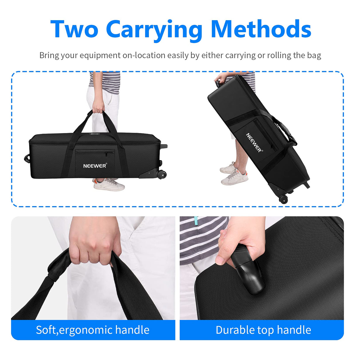 NEEWER Bolsa de Transporte para Equipo de Estudio fotográfico, Soporte de luz, trípode, Flash, Pantalla de Estudio, Estudio fotográfico, etc. (NW-B01)