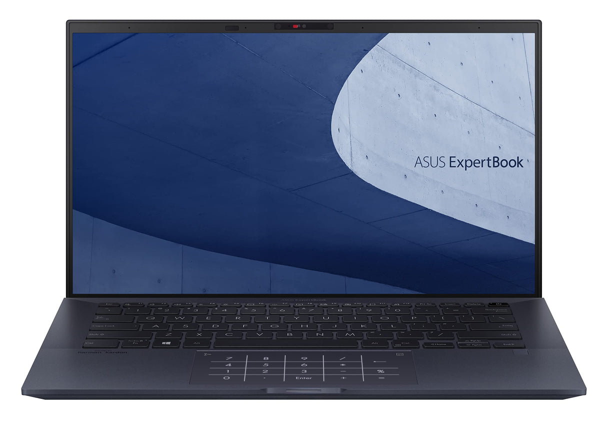 ASUS ExpertBook B9 B9400CBA-KC0687X - Ordenador Portátil 14" Full HD (Intel Core i7-1265U, 16GB RAM, 1TB SSD, Iris Xe Graphics, Windows 11 Pro) Negro Estrella - Teclado QWERTY español