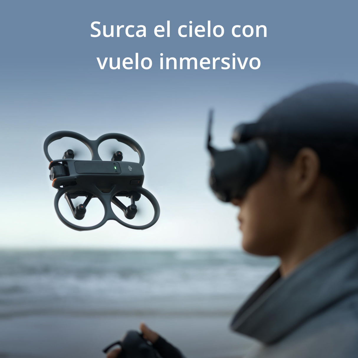Pack DJI Avata 2 Vuela Más (3 baterías), dron FPV con cámara 4K, Acrobacias con un Toque, Protector de hélices Integrado, dron con cámara con Goggles 3 y RC Motion 3