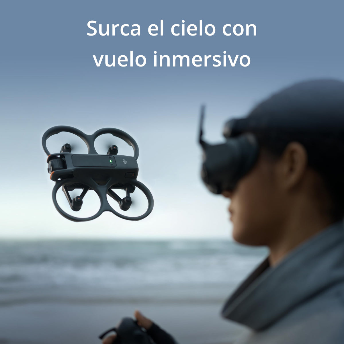 DJI Pack Avata 2 Vuela Más (1 batería), dron FPV con cámara 4K, vuelo inmersivo, protector de hélices integrado, sencillo flip/roll, Goggles 3 y RC Motion 3 incluidos, con cámara de contenido en POV