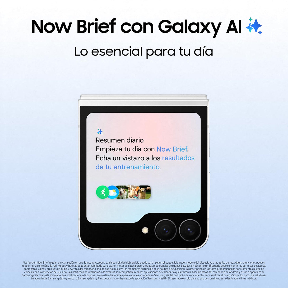 Samsung Galaxy Z Flip7 FE 256GB - Teléfono con IA, Diseño Plegable, Pantalla Frontal Amplia, Cámara 50MP, Memoria 8GB, Batería 4000 mAh, Garantía 3 Años + 1 año Extra, Blanco (Versión Española)