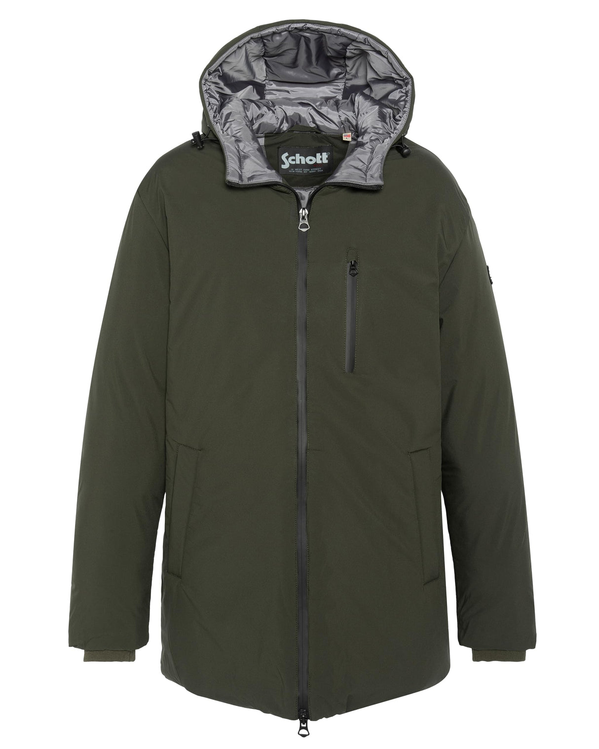 Schott NYC Fargo2 Chaqueta, Verde, L para Hombre