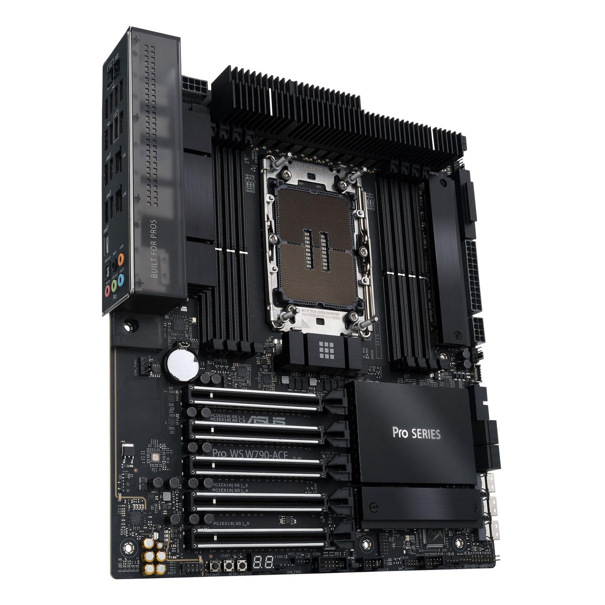 ASUS Pro W790-ACE Placa Base Intel W790 (LGA 4677 CEB con PCIe 5.0 x16, M.2, LAN 10G y 2.5G, gestión remota de Nivel de Servidor, 12+1+1 DrMOS, USB 3.2 Gen 2x2 Type-C Frontal y Trasero), Negro