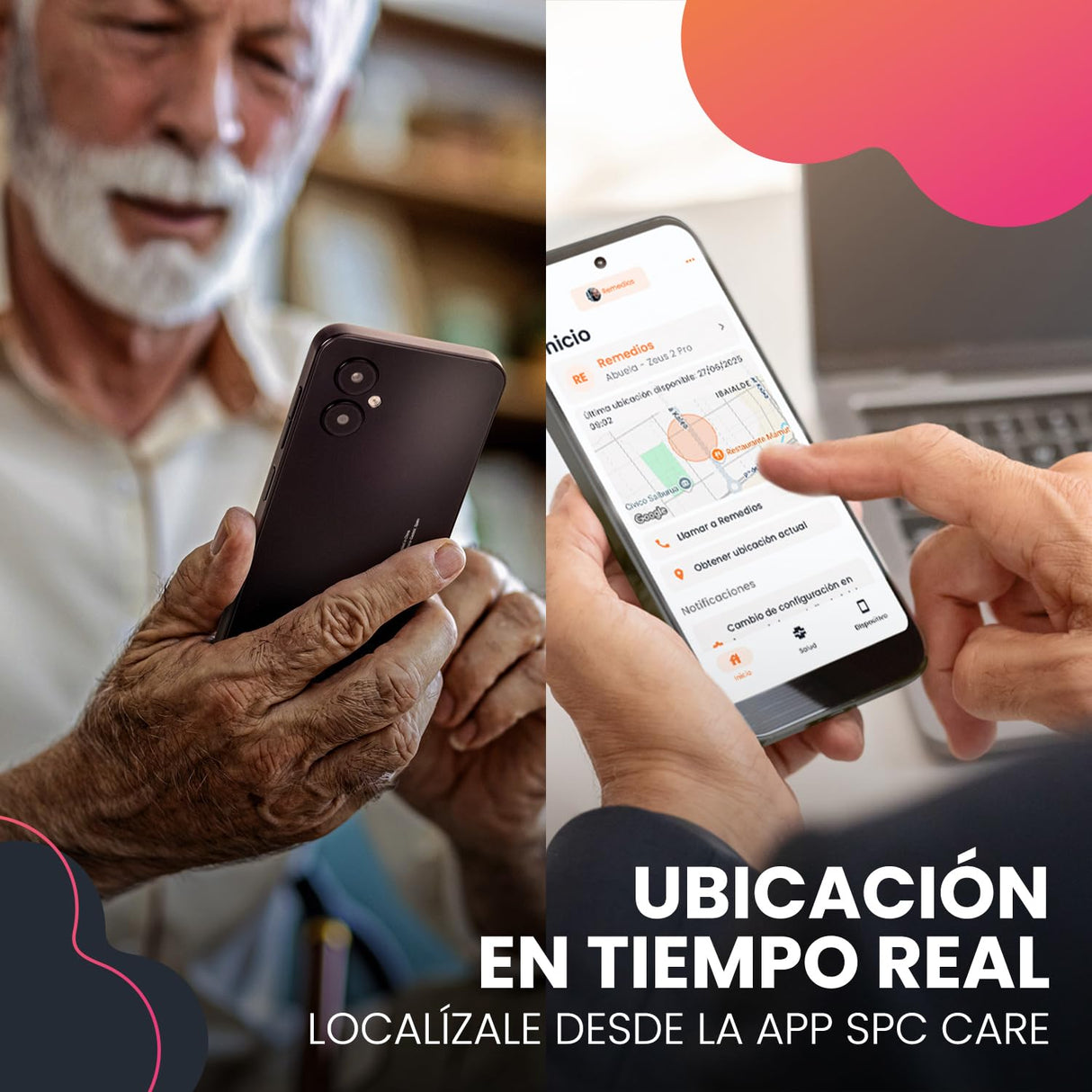 SPC Zeus 2 Pro - Smartphone para Mayores Compatible con App para Control y ubicación remota | Modo fácil, Botones físicos, Iconos XXL | 6,1”, Dos cámaras, 128GB | Base de Carga, botón SOS