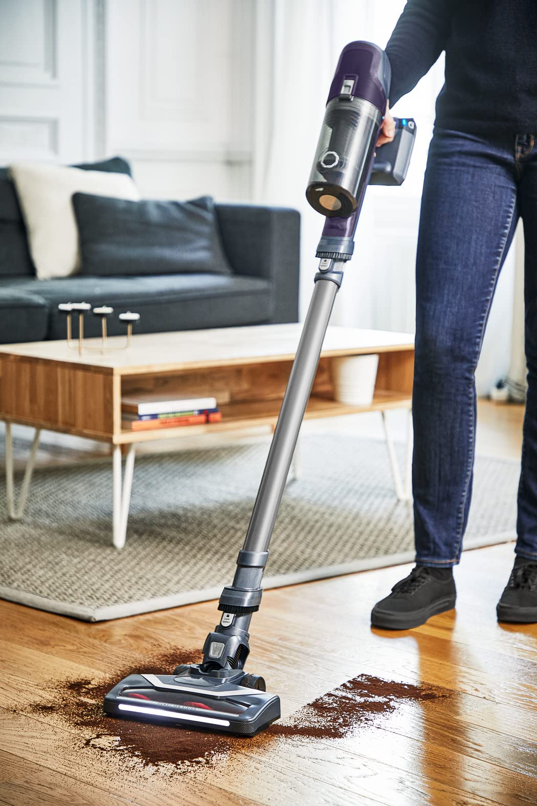 Rowenta Aspirateur balai Sans Fil X-PERT 6.60 Aspiradora de Escoba Inalámbrico, 2 Velocidades, Morado