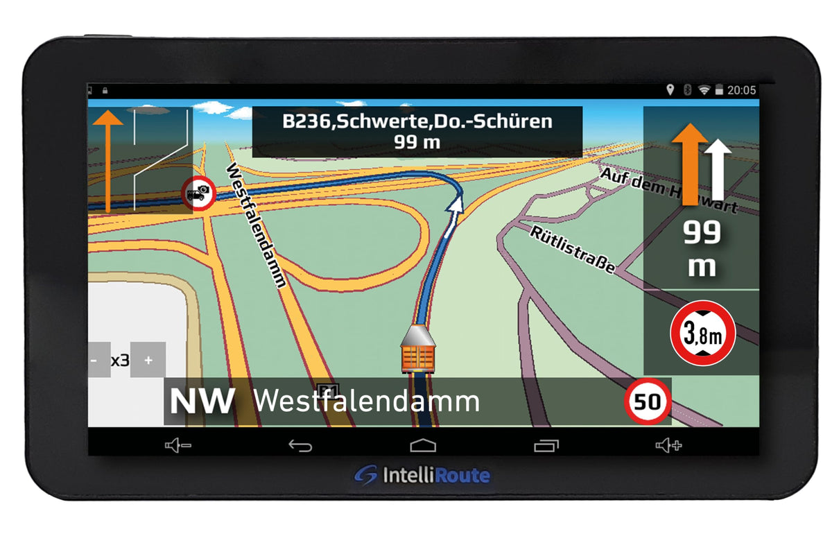 CARGUARD IntelliRoute CA8040 Pro - Sistema de navegación para Autocaravana con Soporte magnético Activo, actualizaciones de WiFi, cámara de Marcha atrás, Camping, parcelas, Aviso de Autos en Directo