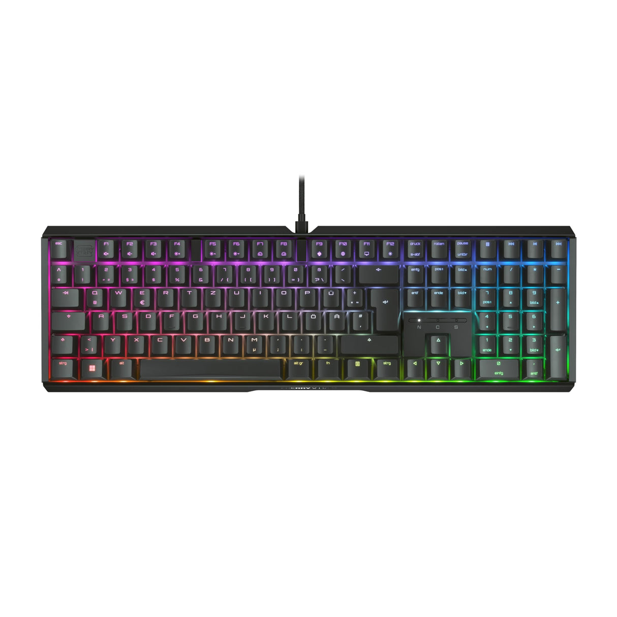 CHERRY XTRFY MX 3.1, Teclado Gaming mecánico, distribución de teclado alemán (QWERTZ), iluminación RGB, carcasa de aluminio, conexión USB-A, switches MX2A BROWN, negro