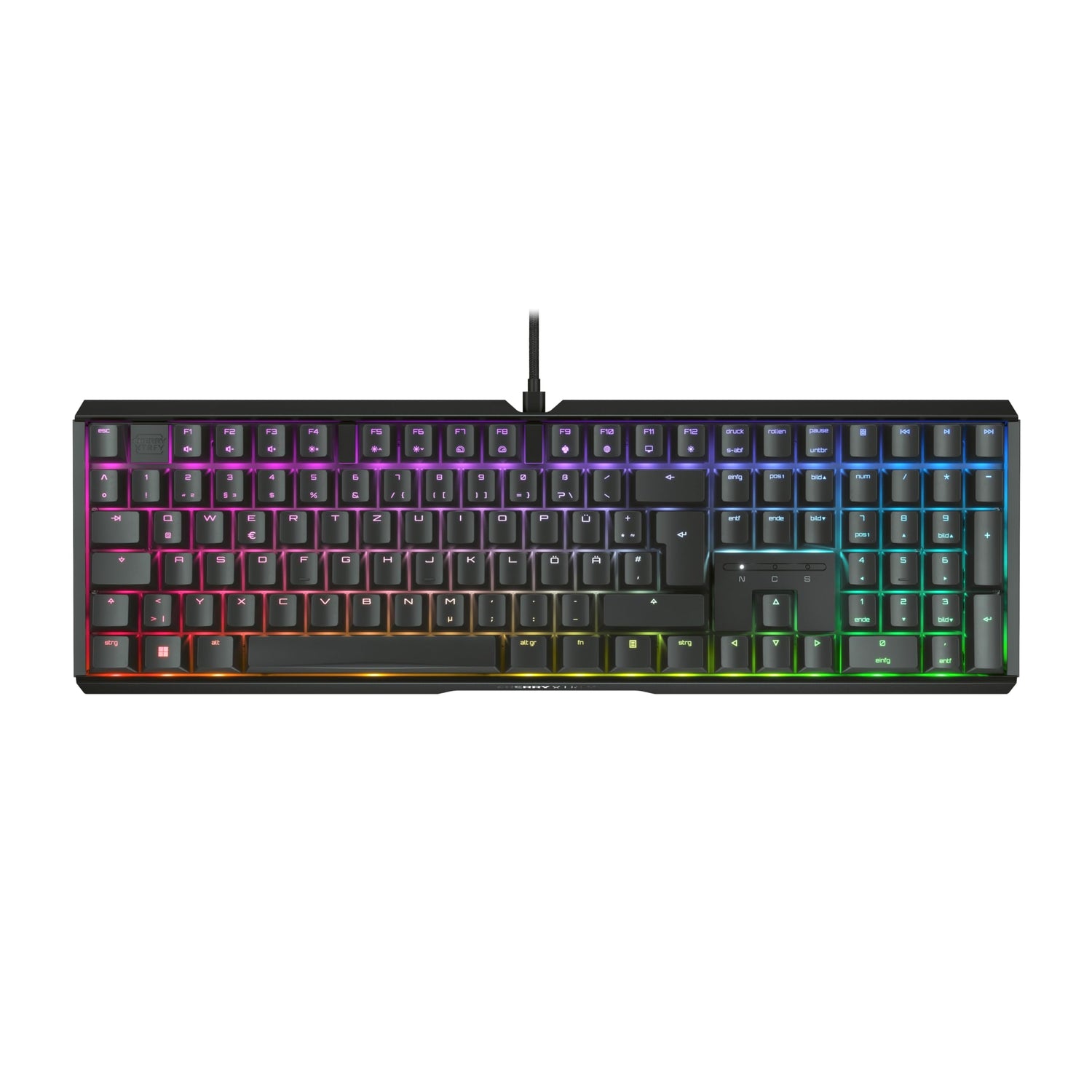 CHERRY XTRFY MX 3.1, Teclado Gaming mecánico, distribución de teclado alemán (QWERTZ), iluminación RGB, carcasa de aluminio, conexión USB-A, switches MX2A BROWN, negro