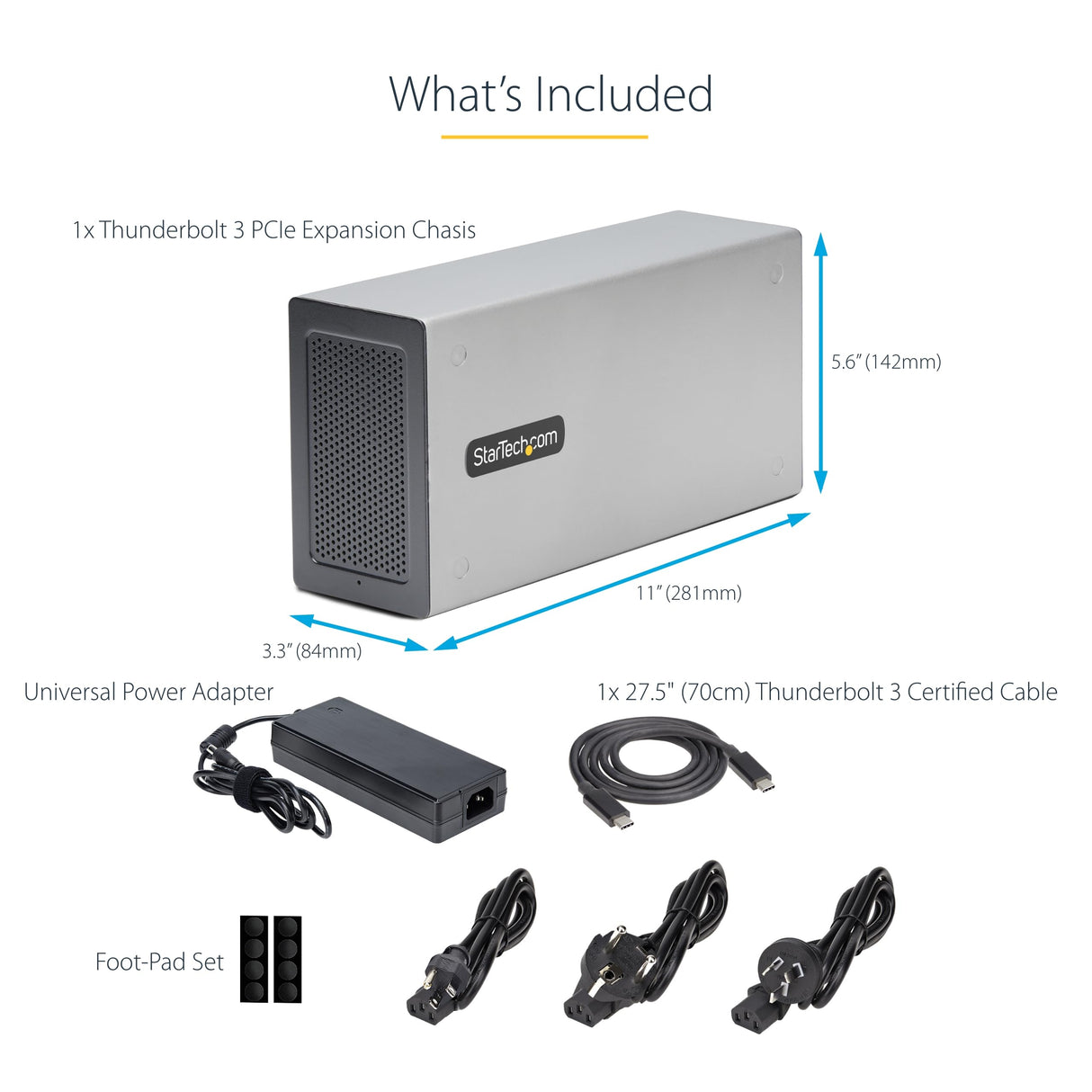 StarTech.com Caja de Expasión Thunderbolt 3 a PCI Express - Carcasa con 2 Ranuras PCIe para Portátiles - 8/4K por TB3/DP 1.4 - Adaptador TB3 a PCIe - No Compatible con GPUs (2TBT3-PCIE-ENCLOSURE)