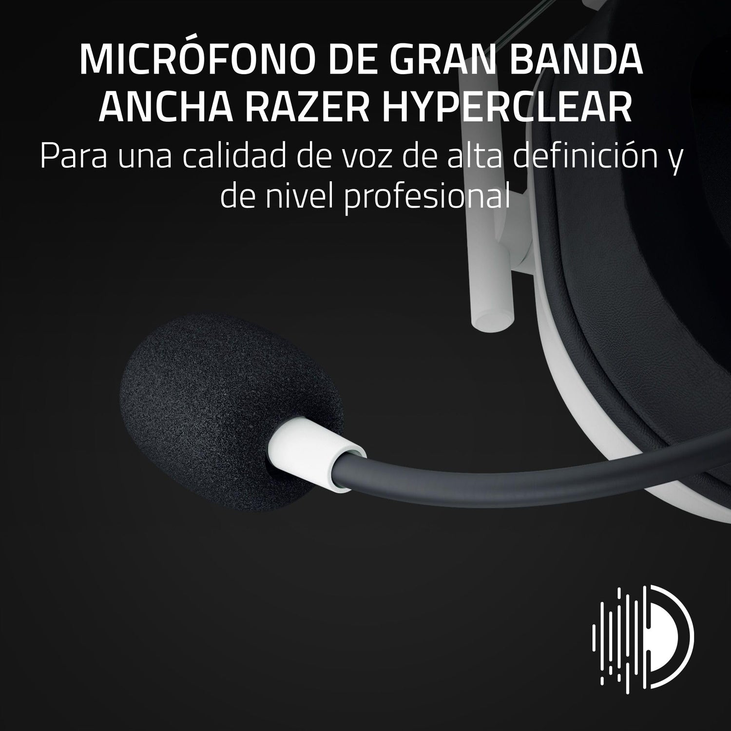 Razer Blackshark V2 Hyperspeed - PC Auriculares Inalámbricos para Juegos E-Sports Ligeros 280g (Micrófono de Banda Superancha, Diafragma Triforce 50mm, Espuma Aislante del Sonido, 70 Horas) Blanco