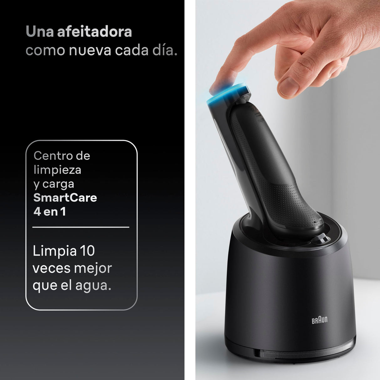 Braun Afeitadora Eléctrica Hombre Series 7, Máquina De Afeitar Barba En Seco Y En Mojado, 3 Modos De Afeitado, 60 Min De Uso, Centro De Limpieza, Estuche De Viaje, 72-N7200CCE, Oro