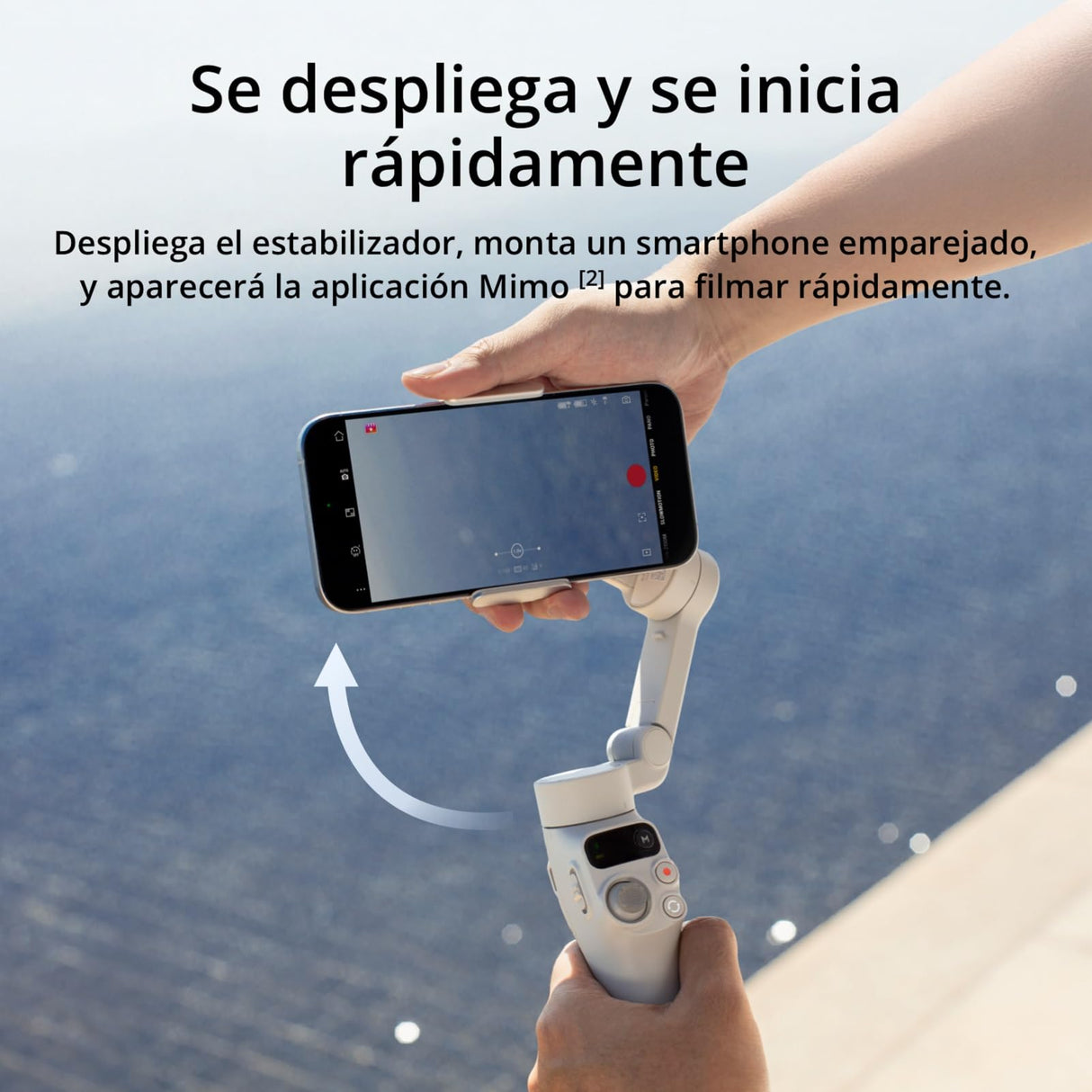 Estabilizador DJI Osmo Mobile 7 para iPhone, Android, Trípode integrado, Ultraligero, Estabilizador de teléfono de 3 ejes, ActiveTrack 7.0, ShotGuides, Edición con un toque, 10 horas de uso