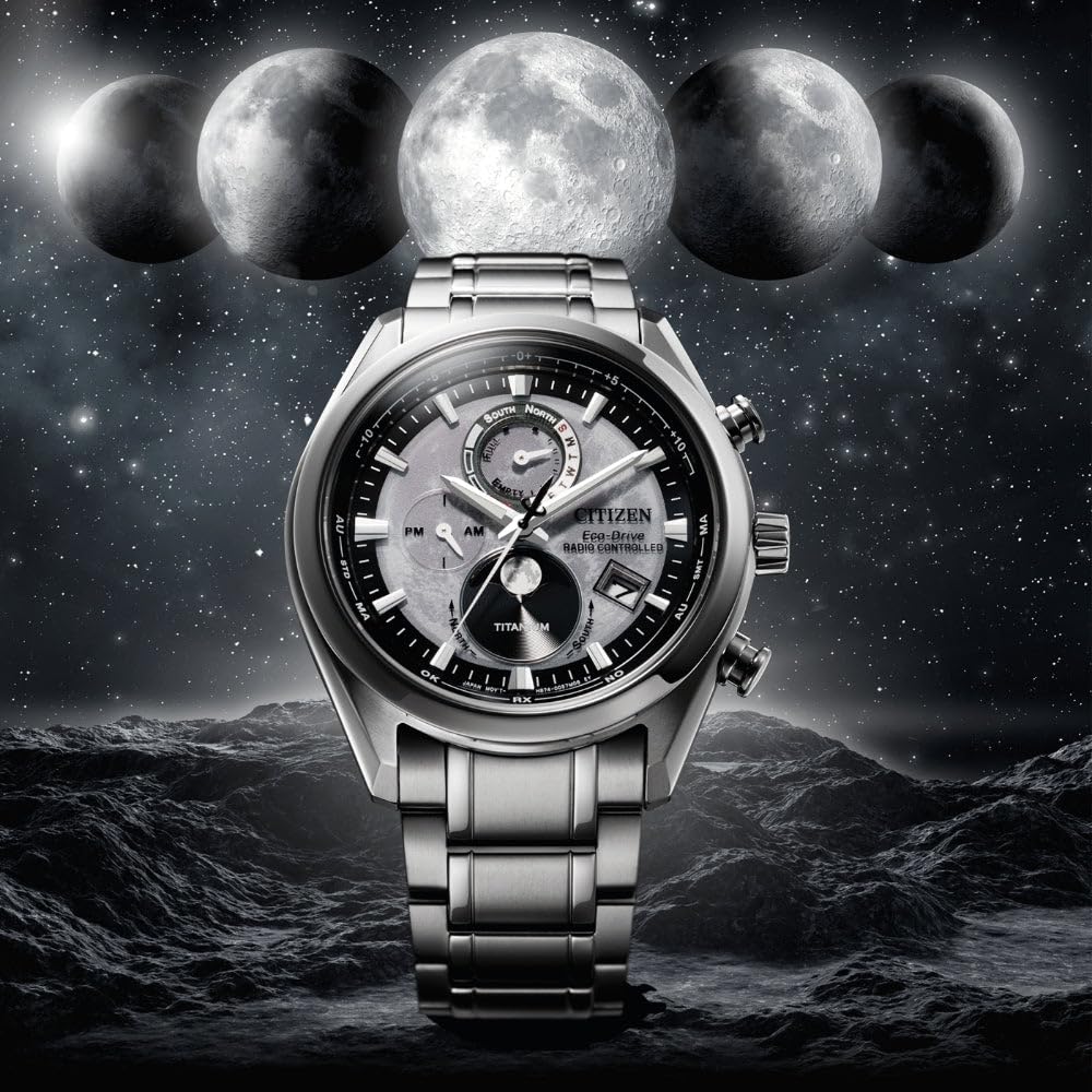 CITIZEN Reloj Multiesfera para Hombres de Cuarzo japonés con Correa en Titanio BY1010-81H