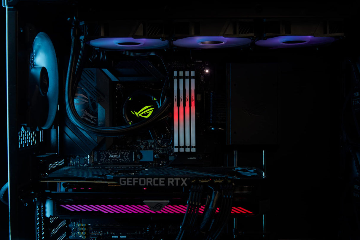 Kingston FURY Beast Negro RGB XMP 64GB 5600MT/s DDR5 CL40 DIMM Memoria gamer para Ordenadores de sobremesa Kit de 4 - KF556C40BBAK4-64