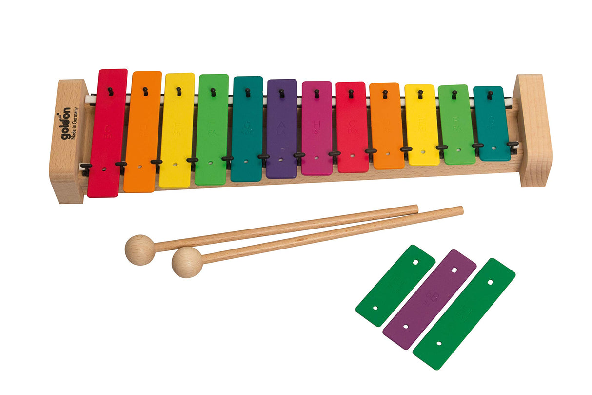 FUZEAU 78198 - Timbre soprano (12 hojas de colores, Xilófono D02 al Sol3 + 3 cuchillas adicionales, perfecto codificación, 1 nota = 1 color, a partir de 3 años