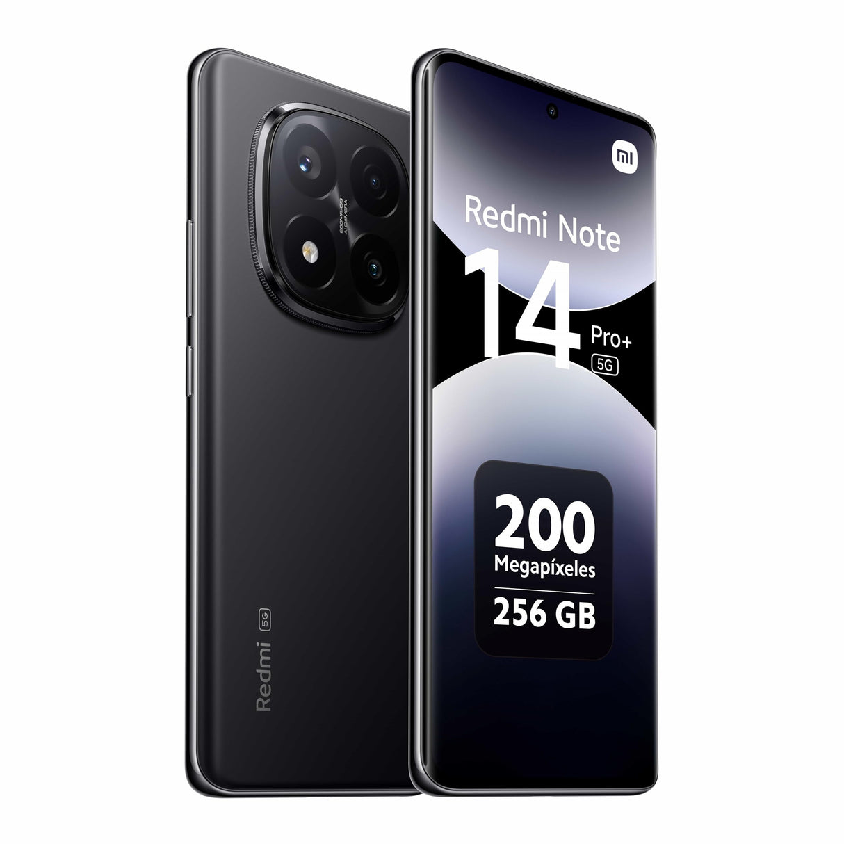 Xiaomi Redmi Note 14 Pro+ 5G Smart Phone, 12GB RAM 256GB, Pantalla AMOLED de 6,67 Pulgadas 1,5k, Sensor de Huellas, Cámara de 200 MP, Doble Tarjeta SIM, NFC, Carga Rápida de 120 W, Negro