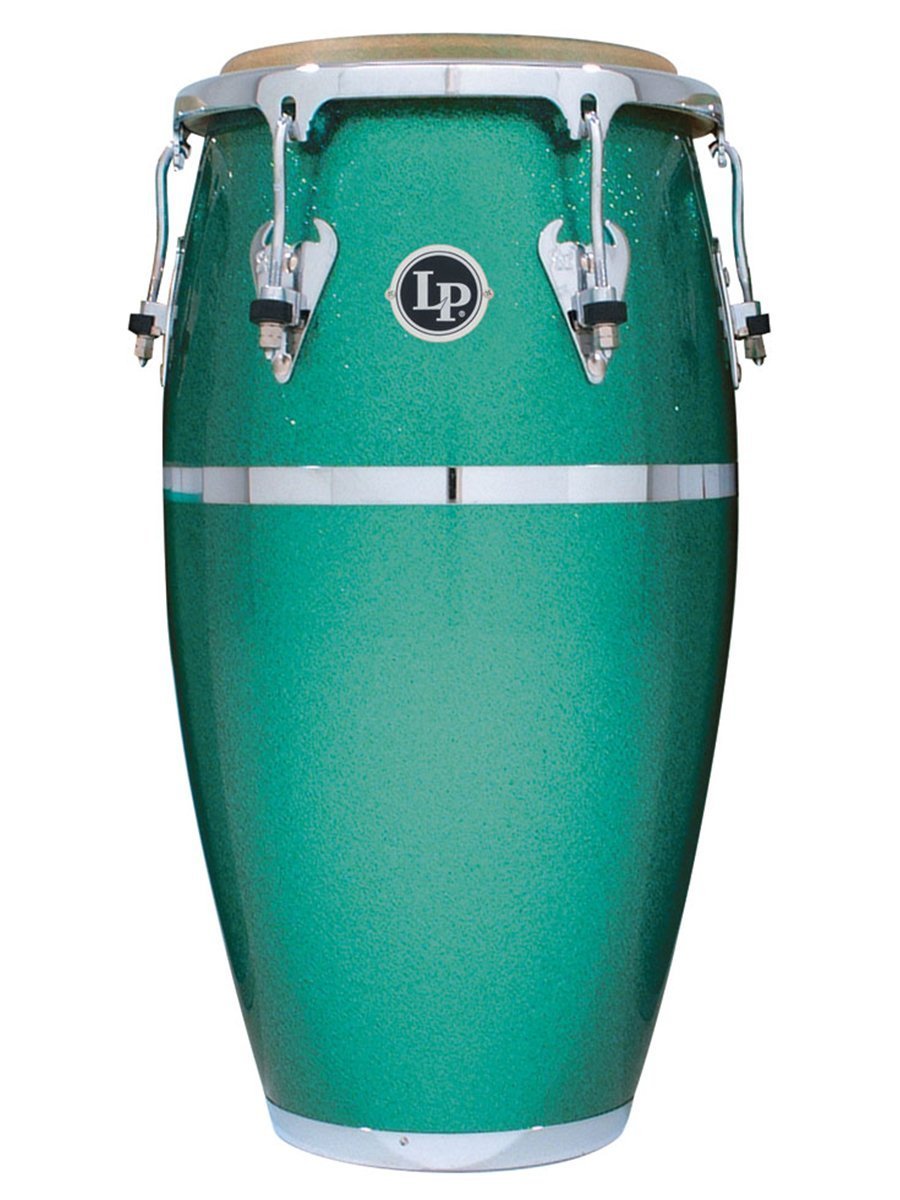 Latin Percussion Conga Matador Fibra de Vidrio Quinto 11" M650S-KR, Brillo Verde, Herrajes cromados