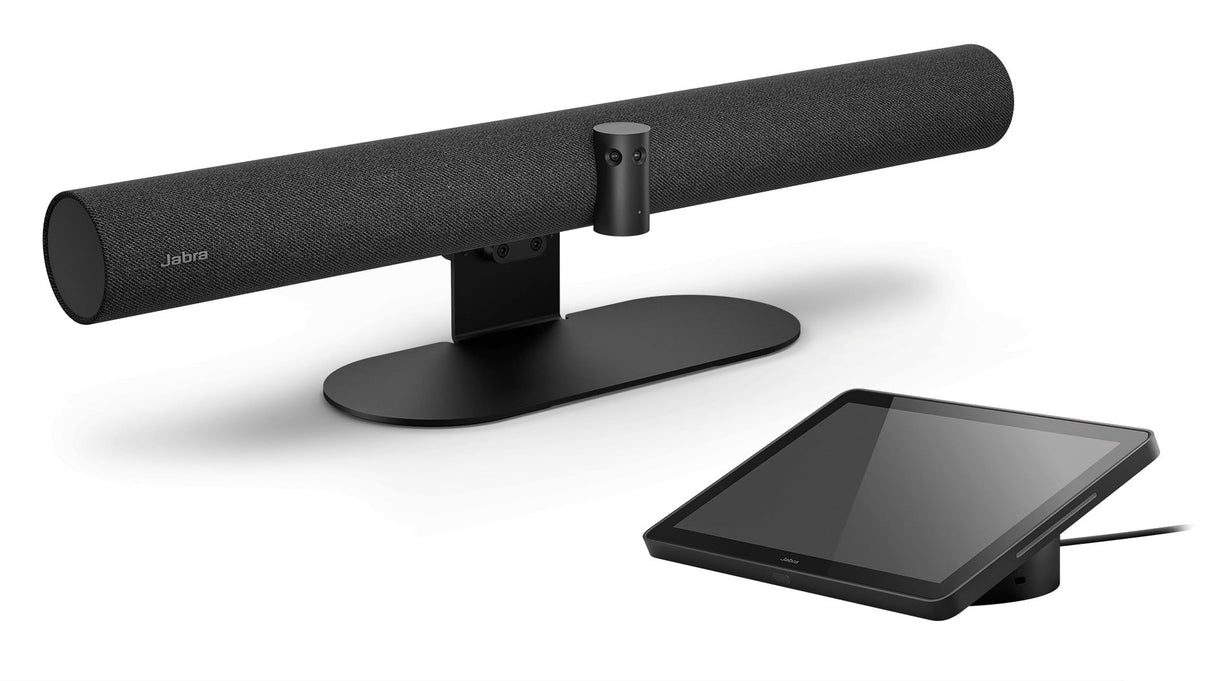 Jabra PanaCast 50 Video Bar System UC - Barra de Camara videoconferencia Todo en uno para Salas de reuniones Medianas, Tableta con Pantalla táctil incluida, Campo de visión de 180 Grados - Negro
