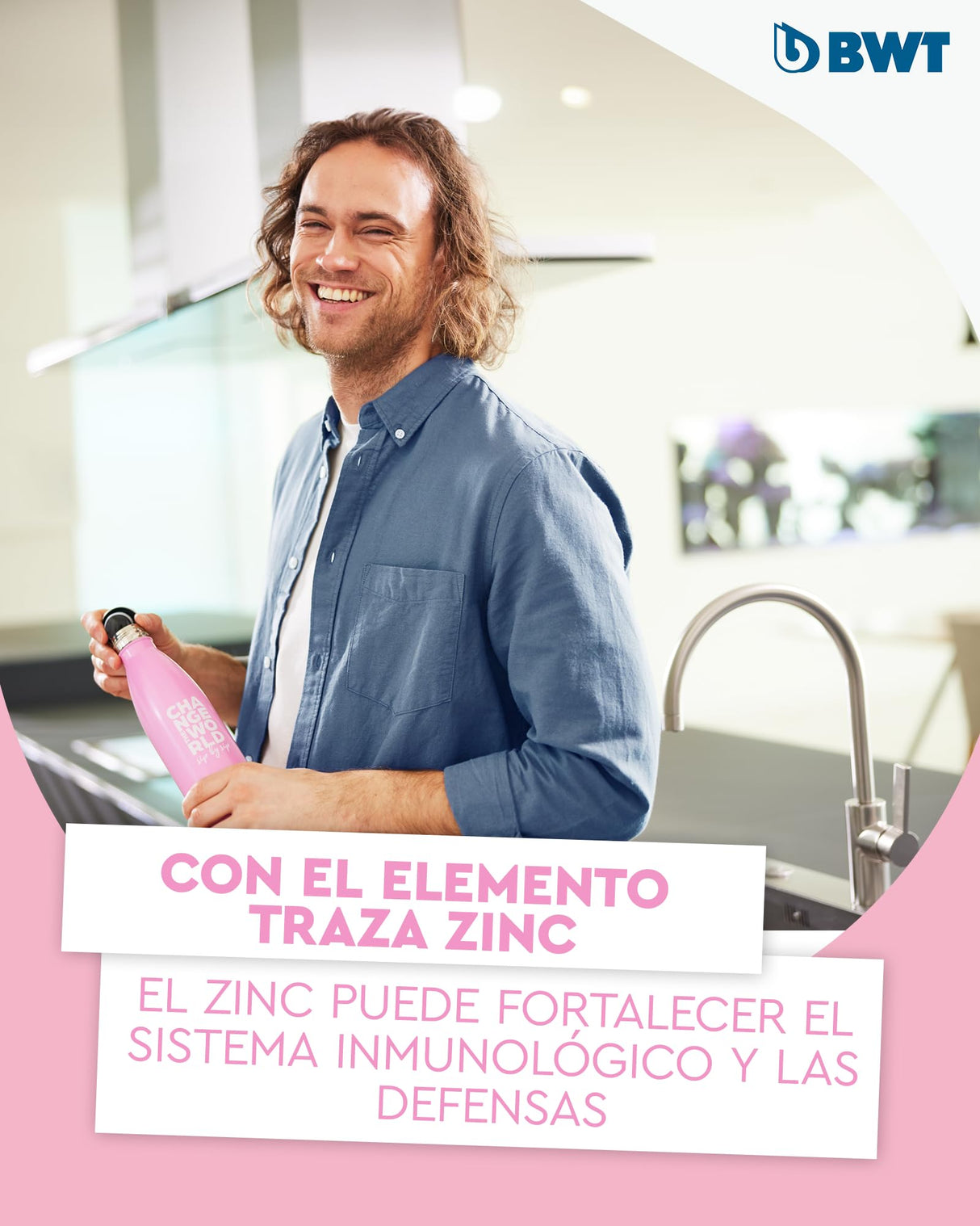 BWT AQA drink Pure 2.0 ZINC + MP200| Mezclador de cocina cromado con caño C extraíble, Pulverizador de enjuague rotativo | Filtra partículas como arena y óxido | Agua potable perfectamente filtrada
