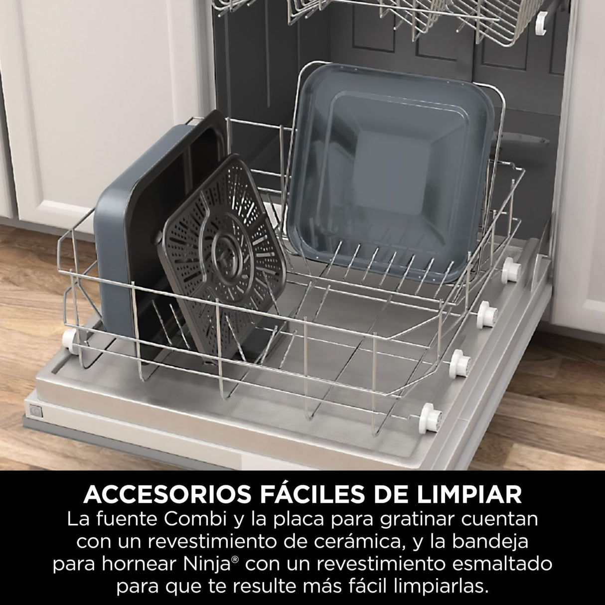 Ninja Combi Olla eléctrica multifunción 12 en 1, Horno, Freidora de aire, comidas familiares en 15 min*, incluye bandeja para hornear, fuente de horno y guía de recetas, gris, SFP700EU