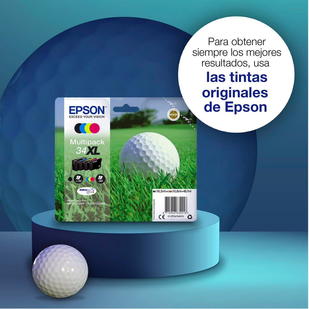 Epson C13T34714010 - Cartucho de Tinta, Negro, XL, 1 Unidad