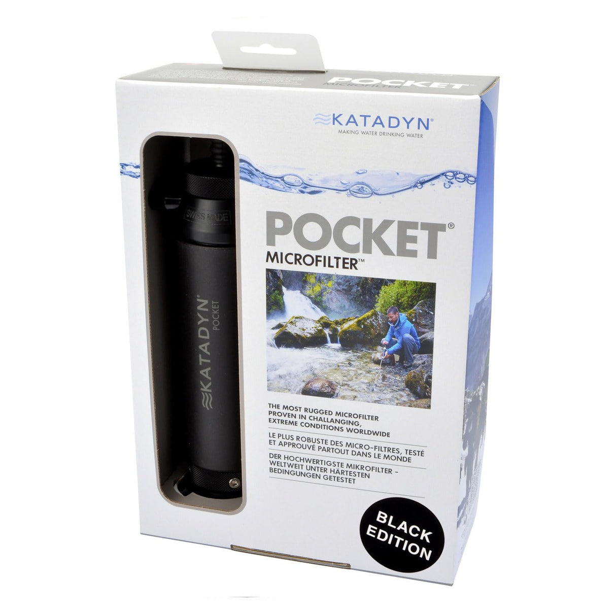 Katadyn Tratamiento Aire Libre de la Serie de filtros de Agua tácticos de Bolsillo 8020425, Negro