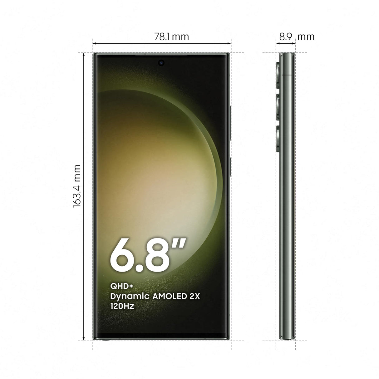 Samsung Galaxy S23 Ultra, 256GB + Cargador de 45W - Smartphone Android con IA, Teléfono Móvil Desbloqueado, Color Verde (Versión Española)